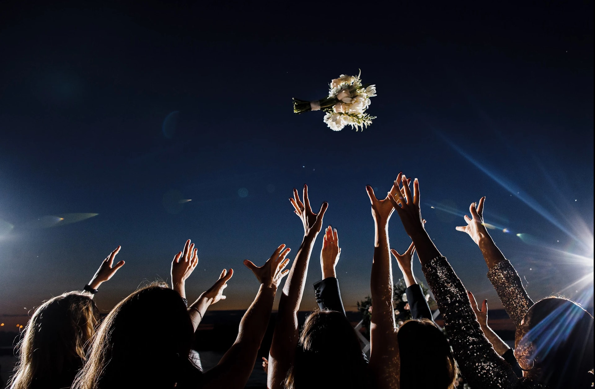 Artistic wedding moment